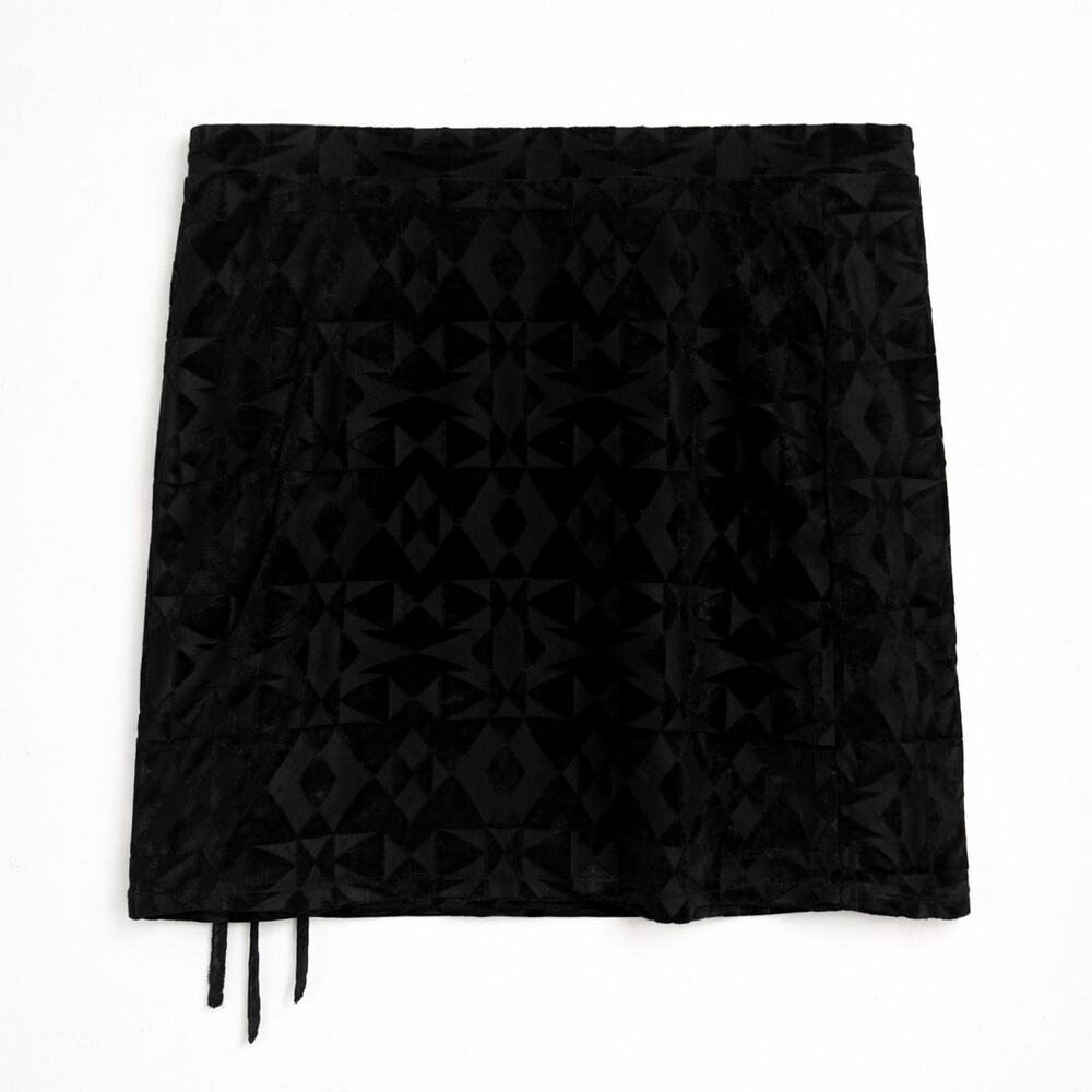 NWT Burned Out Velvet Velours Mini skirt Y2K Soft Whimsigoth Chic Minimalist